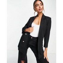 Stradivarius 블랙 오버사이즈 블레이저