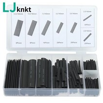 동파방지 파이프 덮개127pcs 열 수축 튜브 슬리브 2:1 블랙 전자 diy 키트 절연, 127pcs 가방