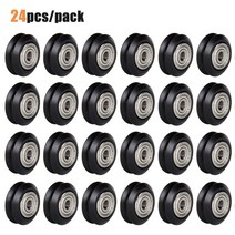 SIMAX3D 12/24pcs CNC POM 플라스틱 휠 625zz Idler Pulley Gear 패시브 라운드/V 슬롯 Perlin 풀리 휠 CR1, 24pcs V-Slot Wheel