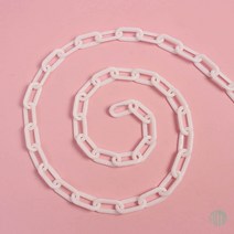 25M 가드라인 플라스틱 체인 두께:10MM 화이트 가드라인 체인 플라스틱쇠사슬 플라스틱사슬 사슬체인