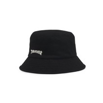 THRASHER 매거진 피그먼트 버킷햇 블랙