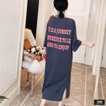 가바바 여성 빅사이즈 원피스 뒤태레터링포인트 캐주얼 롱원피스 G50372