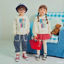[유니키즈] 해피데이 상하복세트 가을 아동복 유아옷 여아 남아 남매룩 긴팔 치랭스 하나비