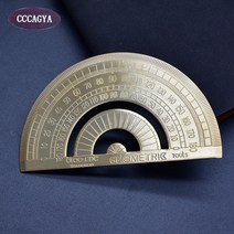 놀이교구 학습교구 교구 cccagya h003 길이 10cm 구리 각도기 사무실