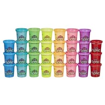 Play-Doh Slime 30캔 팩 - 3세 이상 다양한 무지개 색상 (아마존 독점), 한개옵션0