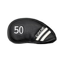 써클디자인 아이언 웨지 48도 50도 52도 54도 56도 58도 60도 헤드 낱개 커버, 블랙