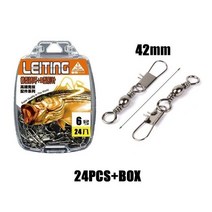 36 개/몫 방청 스냅 회전 잉어 낚시 액세서리 스테인리스 배럴 안전 태클 세트 바다, 6년