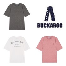 BUCKAROO 여름 40% 버커루 남성 루즈핏 슬럽 등판 프린트 반팔 티셔츠