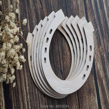 나무 말굽 모양 아트 프로젝트 공예 빈 태그 장식 선물 데쿠 파주, [03] 100pcs, [04] 10cm