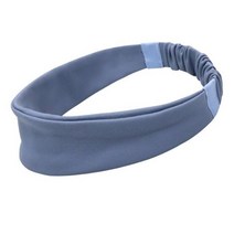 SAENAL 여성용 여름 달리기 피트니스 땀 흡수 헤어 액세서리 나일론 탄성 밴드 후프 요가 머리띠 터번, Blue (Thanks)