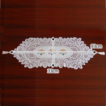 화이트 태슬 식탁러너 테이블장식 협탁러너 탁자러너, 상세페이지참조