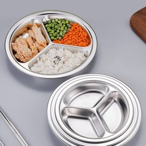 3구원형접시 22cm 접시 스테인레스 식판 플레이트