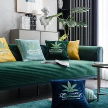 L.ONLINESHOP극세사 순면 쇼파패드 겨울 털실 소파커버B 70x120cm 쇼파커버 소파커버 소파리폼 가죽쇼파천갈이, 그린 - 888개 남음