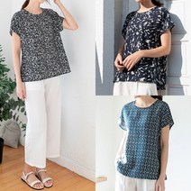 빅사이즈사랑해요 J082L205 실크패턴인견블라우스 BZ