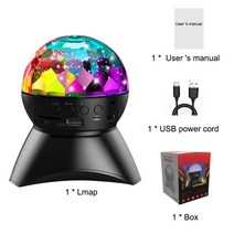 노래방조명 미러볼 홈파티 LED 무대 조명 무선 블루투스 스피커 RGB 회전 디스코 DJ 램프 크리스마스 생일, 02 Black