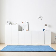 인디우드 비바 오픈형 높은 2단 3단 다용도 주방 거실 아이방 틈새 수납장 세트, 800 높은 수납장, 블랙