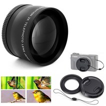 2x 망원 렌즈 및 어댑터 링 캡 키퍼 캐논 G5X G7X 마크 III II G7XMK2 G7XMK3 디지털 카메라, [04] For G7X Mark III 3