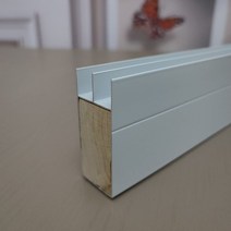 선홈통 측구 지붕 처마 상자홈통 우수관로 밴딩 빗물, 60cm 화이트 홈 모델과 내부 나무