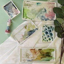 예술 전문 흰색 도자기 팔레트 순수한 흰색