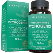 Viva Naturals 프랑스 해안 소나무 껍질 추출물의 피크노제놀 100mg 60개