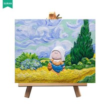수란 3D 부조 DIY 명화 세트, 10.5*13.5cm+선물함+안료+화필x2+지지대, 보리밭 소년
