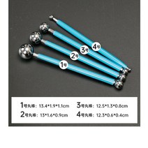 폴리머 클레이 DIY 도구 도자기 조각 키트 스무딩 왁스 세라믹 플라스틱 셰이퍼 모델링 금형, 12 4pcs tools