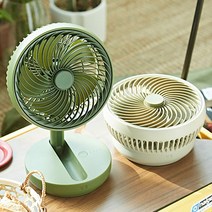 올리 접이식 캠핑용 탁상 선풍기 + 전용파우치, 쿨그레이, OLFF11G