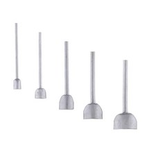 GHSHOP 5Pcs DIY 가죽 공예 아크 모양의 커터 펀치 스트랩 벨트 지갑 엔드 도구, 5 크기, 스틸, 실버