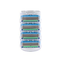 질레트 퓨전 프로글라이드 마하3 매뉴얼/파워 호환용 면도날, 프로글라이드 매뉴얼/파워(블루), 1팩(4입)