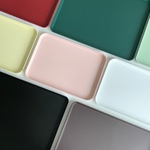 컬러 논슬립 직사각 트레이 무광 철제 쟁반 매트 홈카페 쟁반 12color, 티타늄 블랙