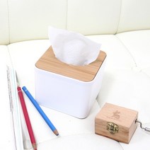 아트박스/미스터고물상 화이트우드냅킨티슈케이스, 본품