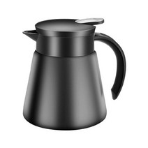 드립주전자 680880ml 이중 벽 진공 플라스크 절연 보온병 우유 차 물 무독성 드롭 히핑, 블랙 680ml