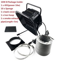 국소배기장치 493 16w 솔더 철 연기 흡수기 esd fume extractor 흡연 악기 10 무료 활성탄 필터 스폰지 산업용, 16w-b