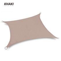 초경량 그늘막 300D파티오 뒷마당 잔디 정원 활동 햇빛 가리개 선 셰이드 항해 직사각형 UV 블록 캐노피, 다크 카키, 400cmx400cm