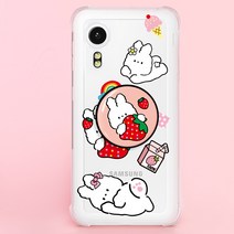 로윈 스마트톡 세트 갤럭시 XCover5 (G525) 리틀프렌지폰5 신비키즈폰2 ZEM꾸러기폰 그립 휴대폰케이스 거치대, 톡+6.딸기