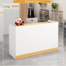 인포데스크 제작 학원 병원 커피숍 필라테스 카운터 테이블 업소용 계산대 포스다이, 화이트우드-100