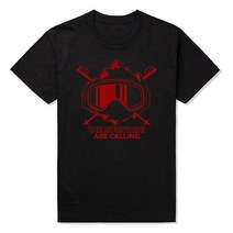 스키 플레이트 숏스키 The Mountains Are Calling T 셔츠 남성 여성 스키 스노우보드 멋진 디자인 코튼, 14 BLACK_02 S