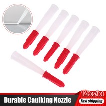 내구성 코킹 노즐 12 개 유리 접착제 팁 입 개선 건설 도구