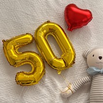하피블리 50일 셀프 촬영 미니 숫자 풍선 파티용품 세트, 50일셀프촬영(골드)
