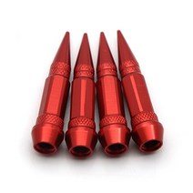 DepoTuning 4 pcs 45MM 자동차 자동 자전거 스파이크 모양 타이어 방진 휠, 02 Red