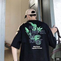 가바바 남성 빅사이즈 반팔티 힙한 레터링 라운드 반팔티 G47058