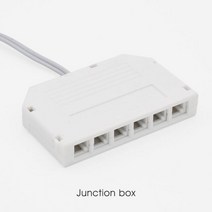 SCON 장식용 알루미늄 프로파일 표면 장착 오목 LED 스트립 조명 기구 선형 바 1M, 03 ice blue, 10 Junction box