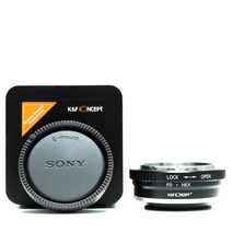 K&F FD-NEX 렌즈어댑터 - 캐논 FD 렌즈 >> 소니 E 바디 - 뒤캡포함 - Canon FD lens to Sony E mount adapter + rear cap