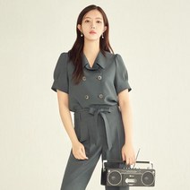 [베스띠벨리] 22S/S 셔링 더블 버튼 반팔 블라우스 BEB1455KH