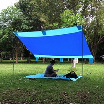 차량어닝타프 차량어닝 차량어닝탠트 차량어닝레일 여름 가을 다기능 비치 매트 야외 낚시, 파란색