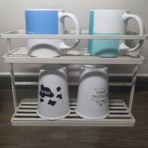 2단 양념선반 (컵선반/ 양념통 랙) 다용도 정리선반