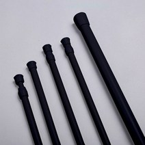 롤링스핀 다용도 커튼봉 압축봉 블랙 (55~245cm), 70-120, 블랙계열