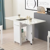 셀레스타 라이프 하이그로시 800 올인원 접이식 폴딩 식탁테이블, 화이트_AAH42