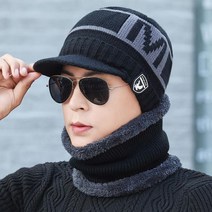 니트챙비니 겨울골프 야외스포츠 ELM-078 세트 넥워머