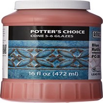 AMACO Potters Choice Glaze Blue Rutile PC-20 1 Pint - 35401D